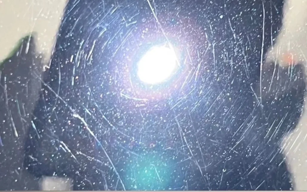 Before: paintwork under an inspection light